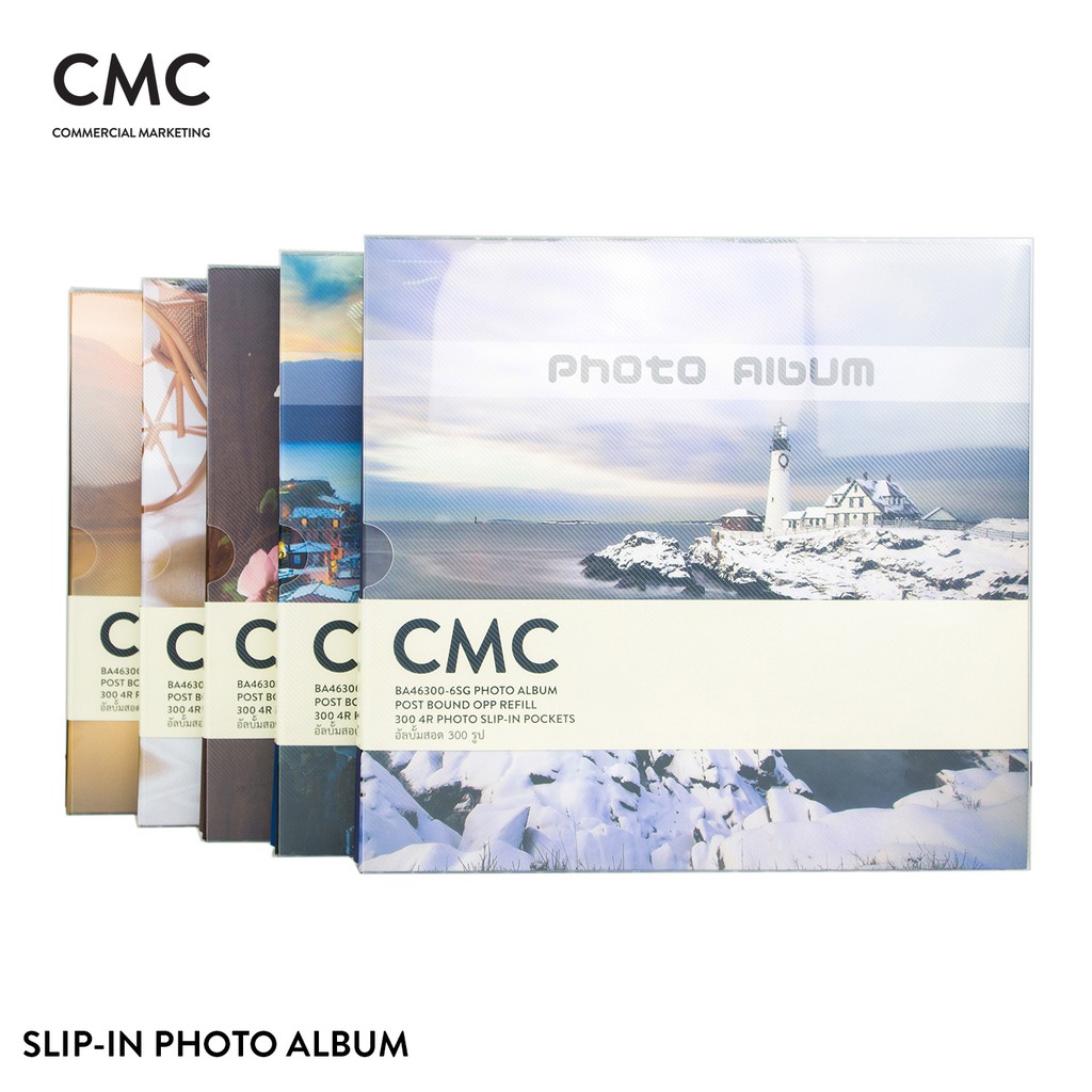 ภาพหน้าปกสินค้าCMC อัลบั้มรูป แบบสอด 300 รูป ขนาด 4x6 (4R) เล่มใหญ่ CMC Slip-in Photo Album 300 Photos 4x6 (4R)