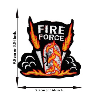 ตัดรีด ตัวรีดติดเสื้อ อาร์มปัก ติดเสื้อปัก ปักเสื้อ DIYลาย FIRE FORCE