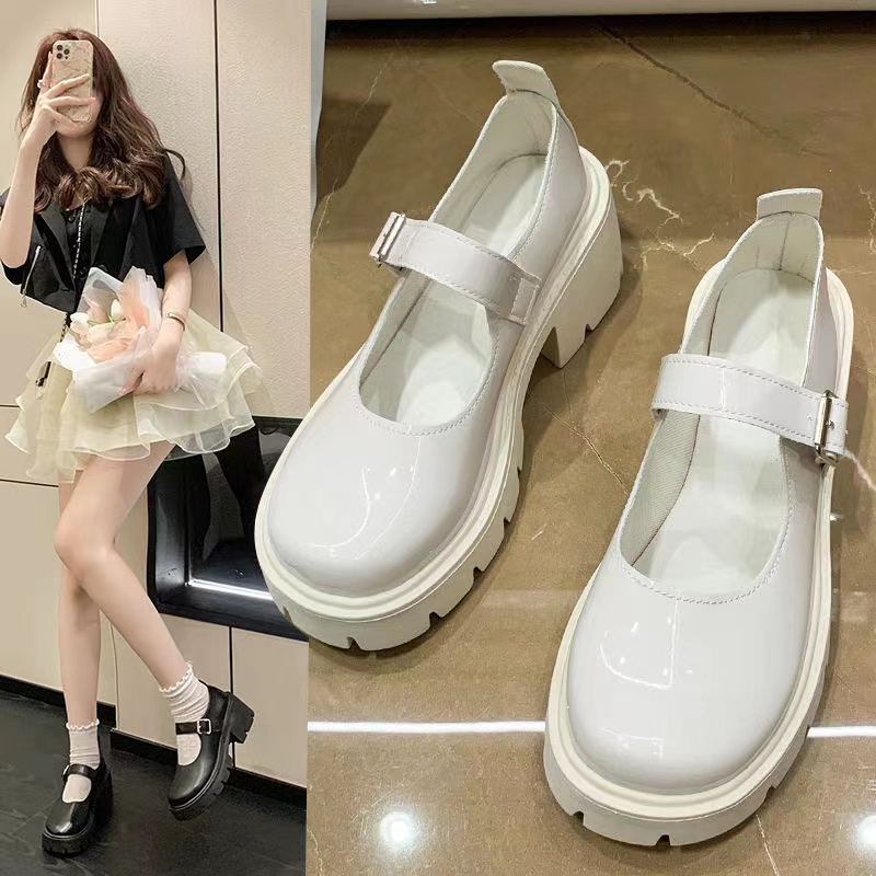 ราคาและรีวิวสปอตสินค้า รองเท้าผู้หญิงแฟชั่นเกาหลี รองเท้าแมรี่เจนญี่ปุ่น 35-42หลา