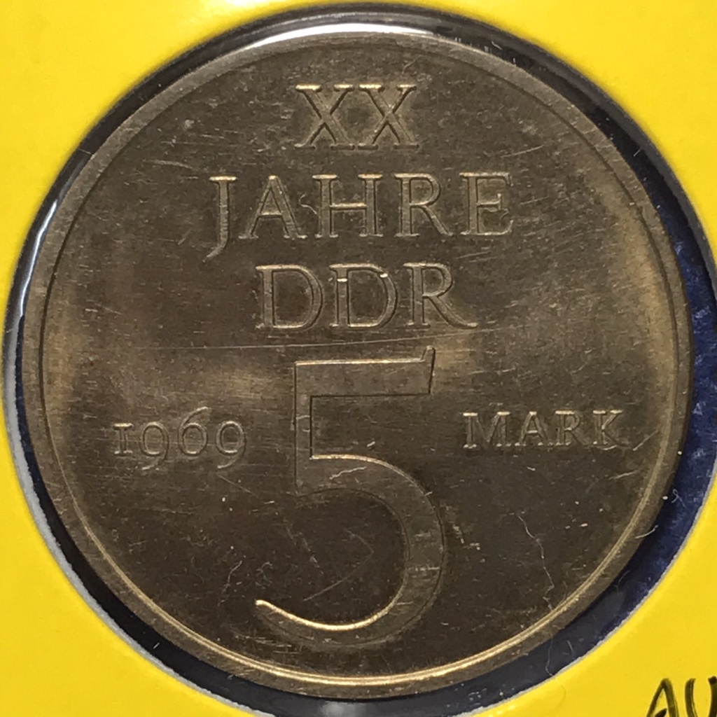 no-60883-ปี1969-german-democratic-republic-เยอรมันตะวันออก-5-mark-เหรียญสะสม-เหรียญต่างประเทศ-เหรียญเก่า-หายาก-ราคาถูก