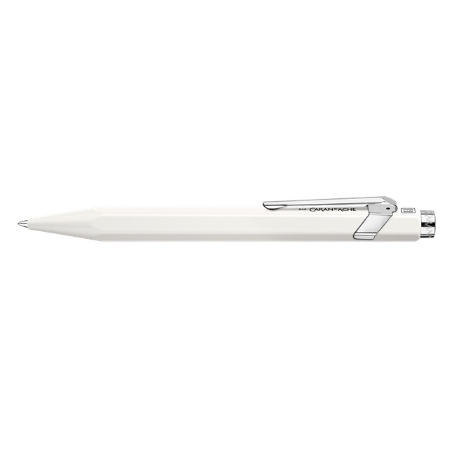 ปากกาโรลเลอร์-caran-dache-846-white-varnish-roller-pen-with-case-846-502