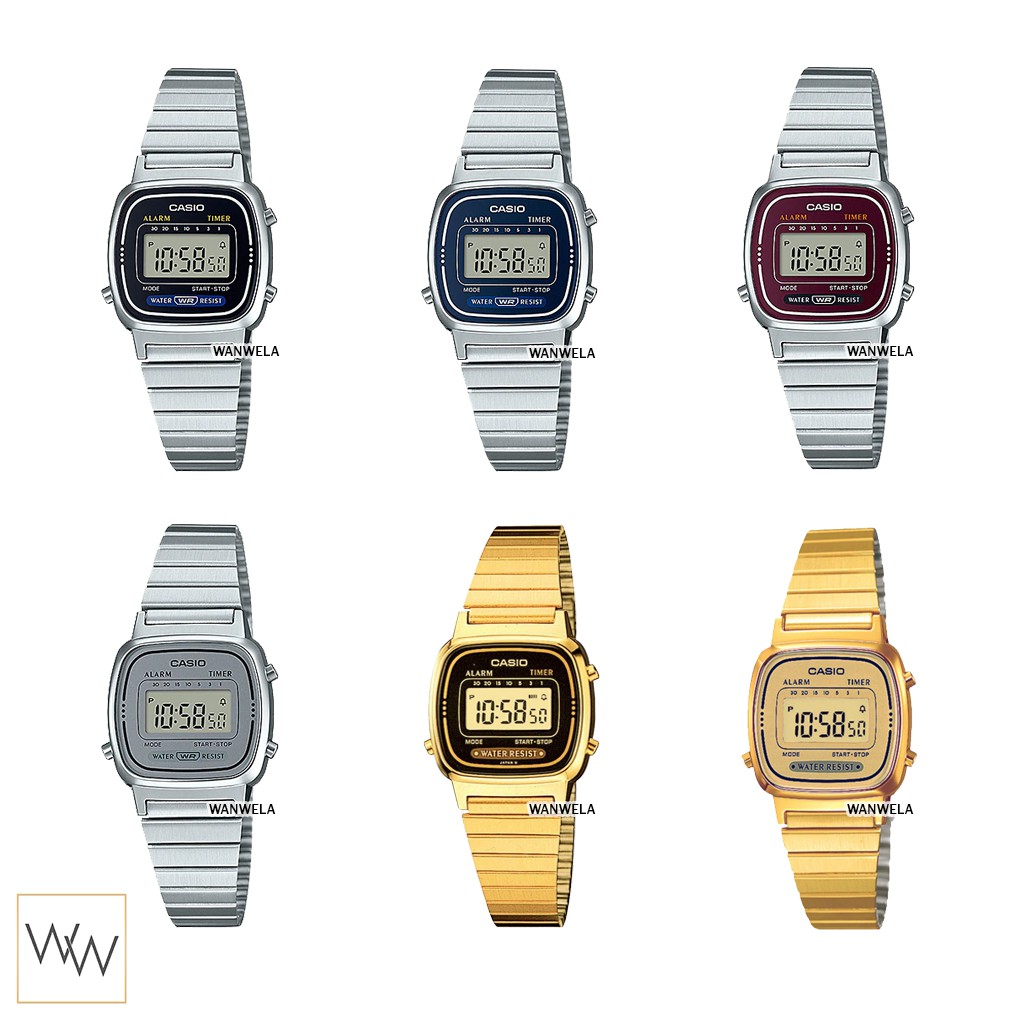 รูปภาพสินค้าแรกของของแท้ นาฬิกาข้อมือ Casio รุ่น LA670 (LA670WA / LA670WGA) ประกันศูนย์ CMG