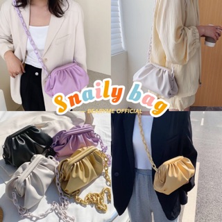 Snaily bag♡ กระเป๋าสะพายหนังนุ่มสีพาสเทลสไตล์เกาหลี