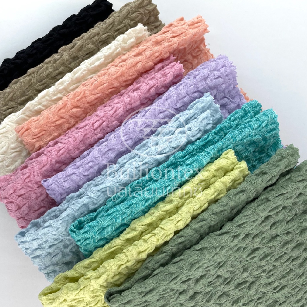 ผ้ารัฟเฟิล Ruffle ผ้ายับย่น เนื้อคอตตอน ใส่สบาย ไม่ร้อน ไม่ระคายเคือง ...