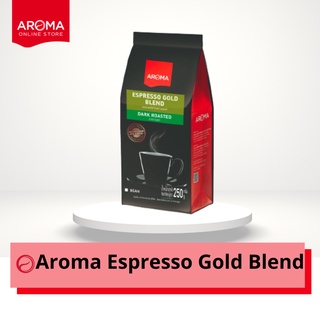 ภาพหน้าปกสินค้าAroma Coffee เมล็ดกาแฟคั่ว Espresso Gold Blend (ชนิดเม็ด) (250กรัม/ซอง) ที่เกี่ยวข้อง