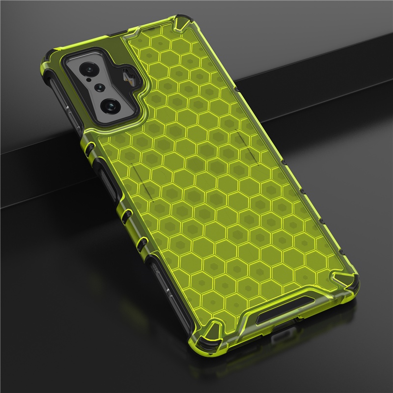 เคสสำหรับ-xiaomi-poco-f4-gt-case-พลาสติกแบบแข็ง-shockproof-honeycomb-clear-phone-casing-poco-f4-gt-back-cover