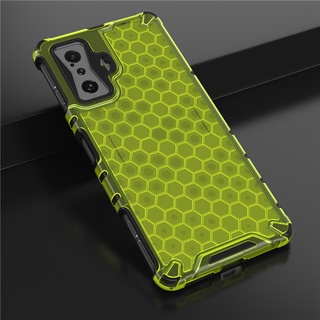 เคสสำหรับ Xiaomi POCO F4 GT Case พลาสติกแบบแข็ง Shockproof Honeycomb Clear Phone Casing POCO F4 GT Back Cover