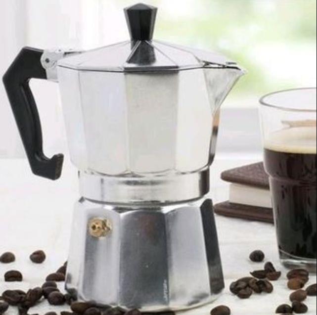 สิบแปดเหลี่ยมหม้อกาแฟถ้วยกาแฟอลูมิเนียมอลูมิเนียม-moka-pot-150ml