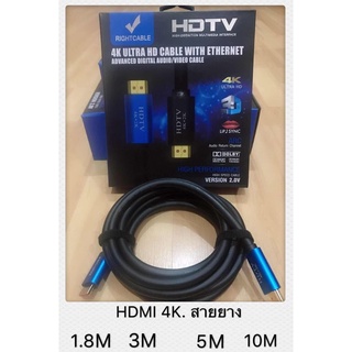 ส่งจากไทย HDMI to HDMI HDTV HDMI 4K Ultra Cable with Ethernet 1.8ม. 3ม. 5ม. 10ม.พร้อมส่ง