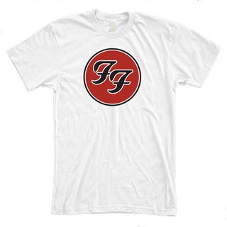 เสื้อยืดสีขาวผู้หญิง - MRL พิมพ์ Foo Fighters โลโก้เสื้อยืด Unisex