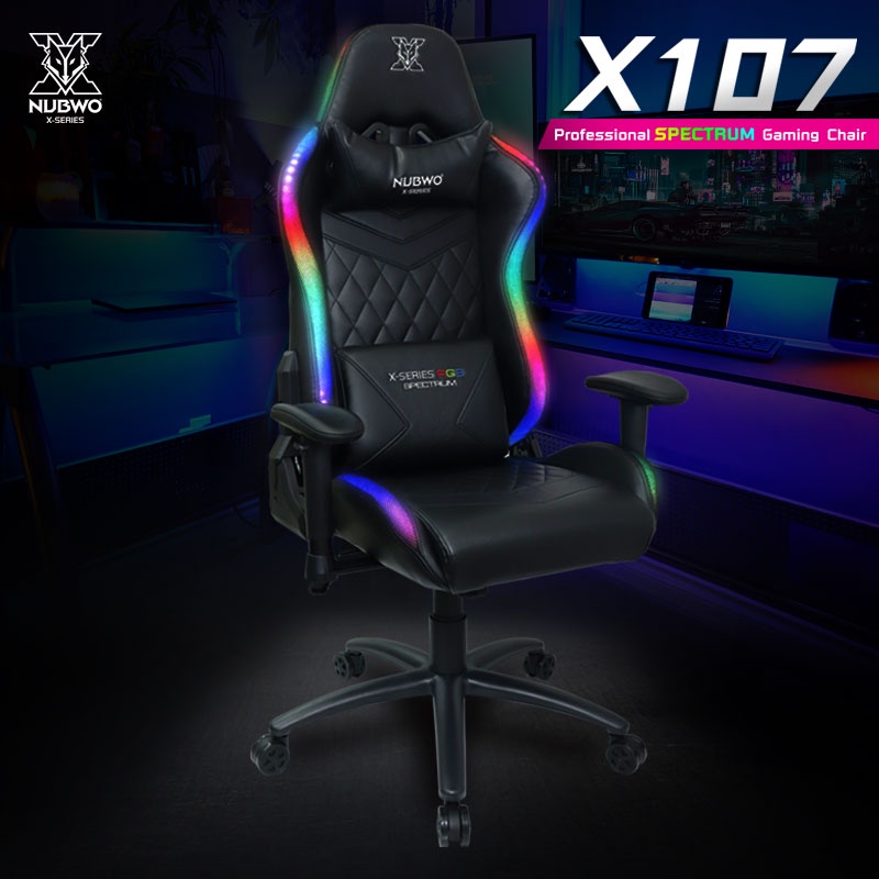 ภาพสินค้าNUBWO X107 เก้าอี้เกมมิ่ง ไฟ RGB Gaming Chair จากร้าน bcs_group บน Shopee ภาพที่ 4