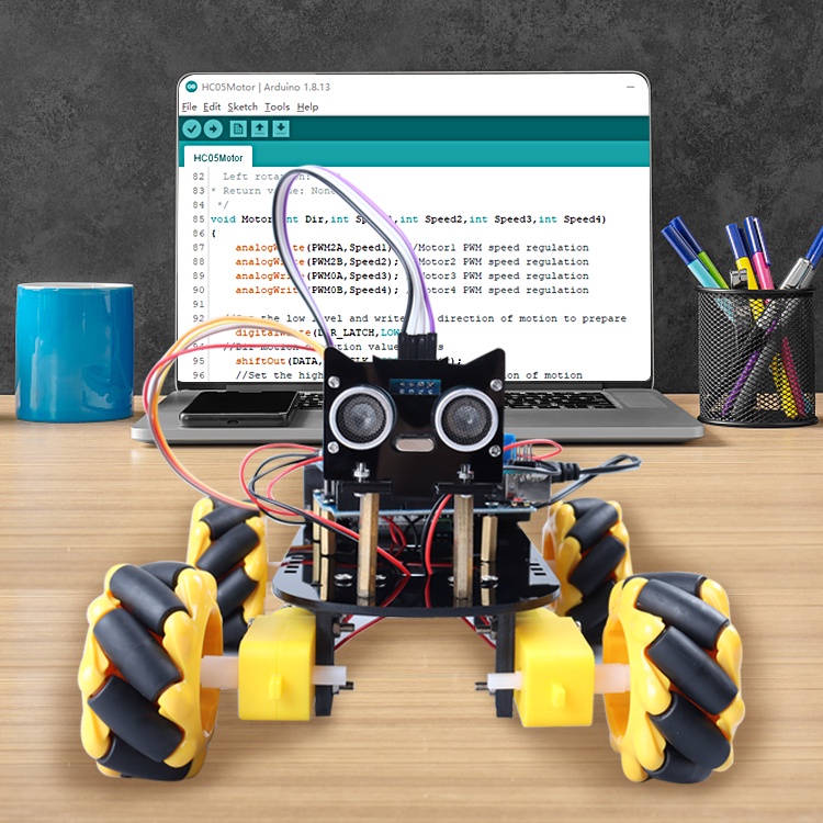 ชุดหุ่นยนต์รถยนต์ 4WD DIY สําหรับ Arduino Robot C C++ Programming ...