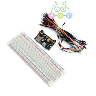 ภาพหน้าปกสินค้าBreadboard black power module + MB-102 830-holes advanced large breadboard + 65 bread lines ที่เกี่ยวข้อง