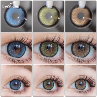 Eyeshare คอนแทคเลนส์สีธรรมชาติ 2 ชิ้น สําหรับคอนแทคเลนส์สี เครื่องสําอาง สีเทา เพื่อความงาม แต่งหน้าประจําปี