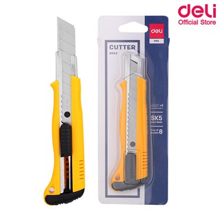 Deli 2042 Cutter คัทเตอร์ ขนาด 8 ใบมีด (แพ็คกล่อง 12 ชิ้น) ใบมีดคัตเตอร์ อุปกรณ์ช่วยตัด อุปกรณ์งานช่าง อุปกรณ์สำนักงาน