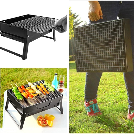 พร้อมส่งด่วน-เตาบาร์บีคิว-เตาปิ้ง-เตาย่าง-เตาพกพาอเนกประสงค์-folding-charcoal-bbq-grill-ราคาถูก