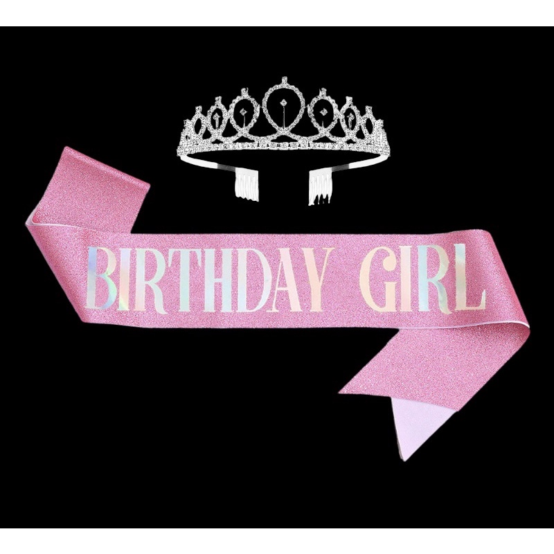 พร้อมส่ง-สายสะพายวันเกิด-ที่คาดผมวันเกิด-ปาร์ตี้วันเกิด-มงกุฏเจ้าหญิง-พร๊อพวันเกิด-ปาร์ตี้