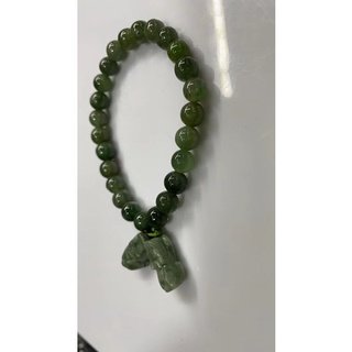 Best-Seller JADE หยกพม่าแท้  สร้อยข้อมือกล้าหาญ สร้อยข้อมือแฟชั่นทุกแบบ สร้อยข้อมือลูกปัดหิน 7-8MM
