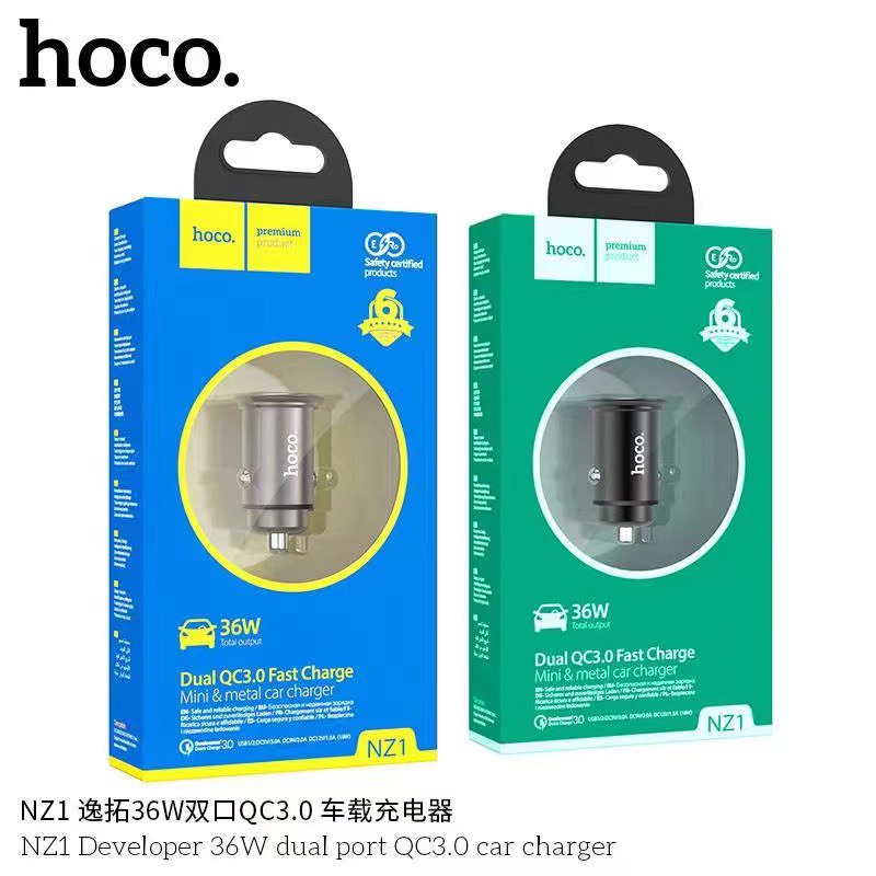 hoco-รุ่น-nz1-แท้100-ที่ชาร์จในรถชาร์จด่วน-36w-quick-charge-link-pd-3-0-super-charger