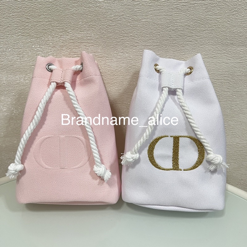 แท้-กระเป๋าเครื่องสำอางค์-dior-pouch-ทรงขนมจีบ