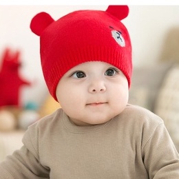 หมวกเด็ก-ha71-หมวกเด็กสวมหัว-ไหมพรม-หน้าหมี