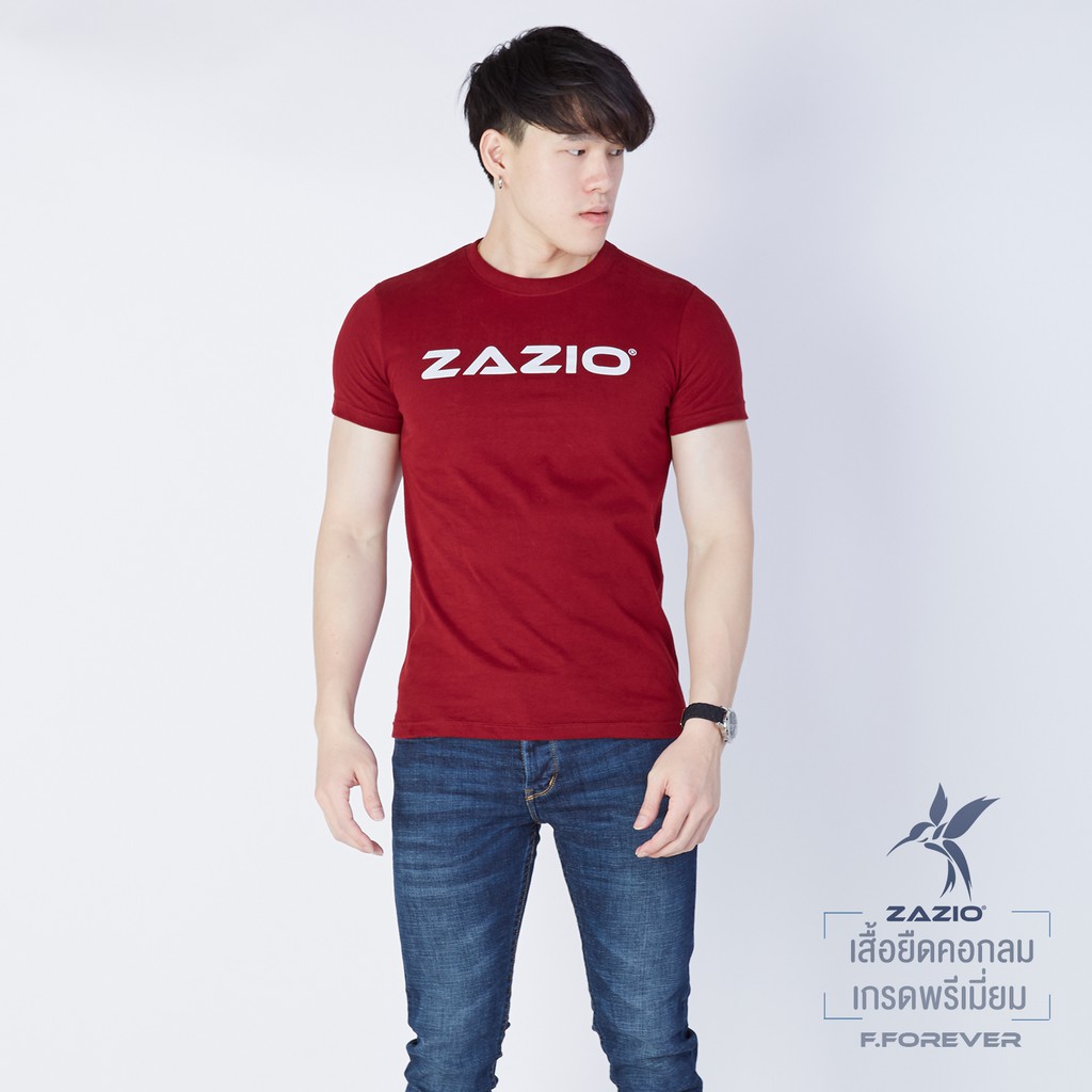 ภาพหน้าปกสินค้าเสื้อยืดคอกลมผู้ชาย ZAZIO สีแดง รุ่น F.Forever เนื้อผ้า UltraSoft เสื้อยืดผู้ชาย เสื้อยืดสีพื้น เสื้อมินิมอล เสื้อซาซิโอ จากร้าน zaziomall บน Shopee