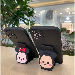 เคส iPhone 15 14 13 12 11 Pro Max X XR XS Max 8 7 6 6S + Plus SE 2020 Protect Camera Mickey Mouse Stand Soft Case