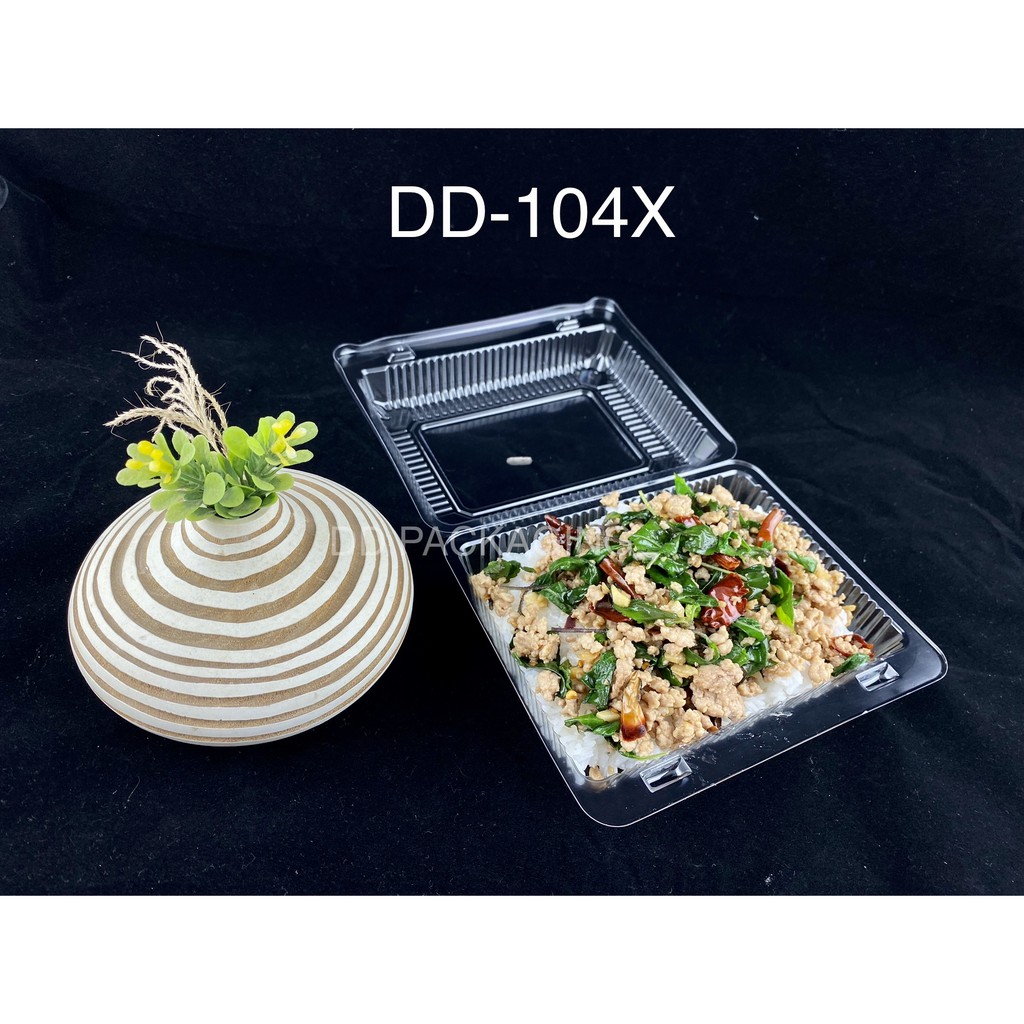 dd-กล่องใสops-dd-104xแบบล๊อคไฮโซ-100ใบ-บรรจุภัณฑ์เบเกอรี่ที่ใส่อาหารและเครื่องดื่ม-กล่องเบเกอรี่-กล่องข้าวแบบล๊อค