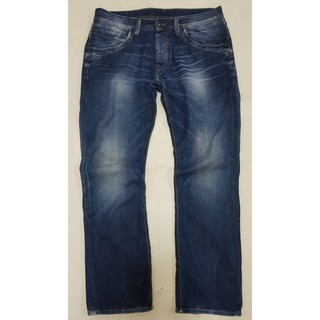 pepe jeans london  ยีนส์เฟดสีเข้ม สภาพดีเอว 38"