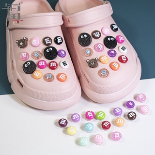 Crocs Jibbitz M&M ชุดปุ่มกดรองเท้า DIY