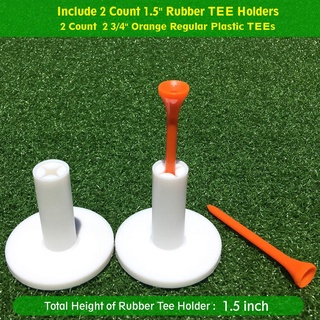 สินค้า ยางปักทีตั้งลูกกอล์ฟ ทียางปักทีตั้งลูกกอล์ฟ TEE HOLDER ทียางตั้งลูกกอล์ฟปรับระดับได้สูง 38mm(สีขาว)