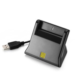 Smart Card Reader เครื่องอ่านบัตรสมาร์ทการ์ด ซิม บัตรเครดิต สำหรับ Computer USB 2.0 Plug and Play พร้อมแผ่นไดรเวอร์