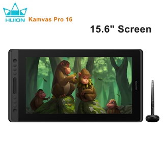 Huion Graphic Monitor Kamvas Pro 16 Drawing Tablet Screen 15.6 Inch Digital Tablets Draw Display with Battery-free Stylu