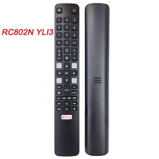 รีโมตคอนโทรลทีวี สําหรับ TCL RC802N YLI3 ERC802N YLI3 TCL 06-IRPT45-ERC802N NETFLIX