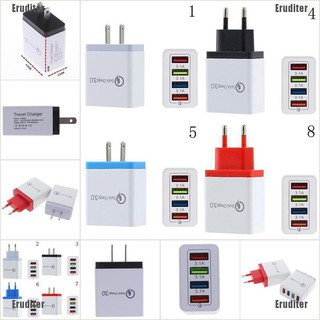 Eruditer 4 พอร์ต เดินทาง ชาร์จเร็ว 3a ชาร์จ 3.0 USB ชาร์จเร็ว