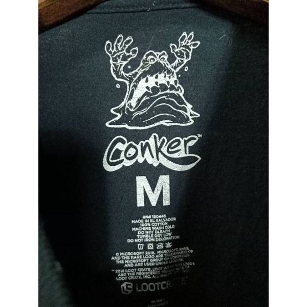 เสื้อยืด-มือสอง-ลายการ์ตูน-เกมส์-นินเทนโด้-conker-bad-fur-day-m-อก-38