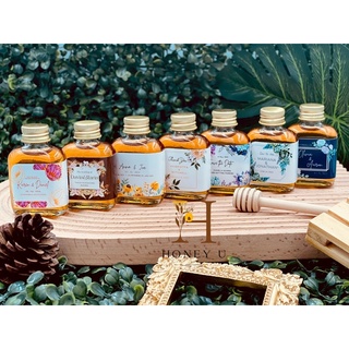 ภาพขนาดย่อของภาพหน้าปกสินค้าของชำร่วยงานแต่ง ของรับไหว้ น้ำผึ้งแท้100% ขนาด30ml. จากร้าน honey.u บน Shopee ภาพที่ 2