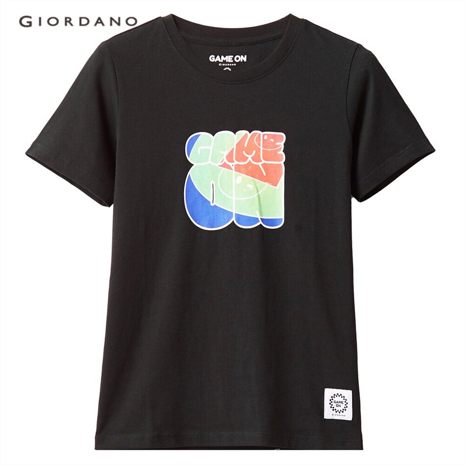 giordano-เสื้อยืดผู้หญิง-womens-game-on-womens-tshirt05390205