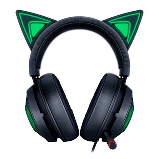 สินค้า Razer Kraken Kitty Quartz Edition-หูฟังเสียงรอบทิศทาง7.1-ชุดหูฟังสำหรับเล่นเกม Cat Ears USB,Chroma Lighting