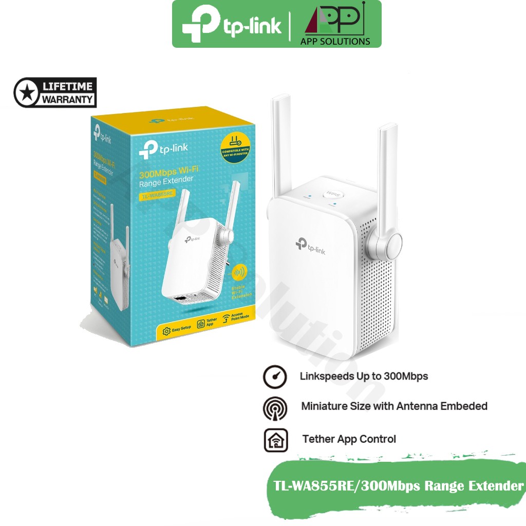 ภาพหน้าปกสินค้าTP-LINK(ขยายสัญญาณ)Wi-Fi RANGE EXTENDER 300Mbps รุ่นTL-WA855RE(ประกันLifetime)