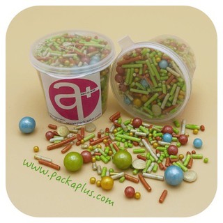 น้ำตาลตกแต่ง คละแบบและขนาด น่ารักมากๆ ตกแต่งขนม เค้ก คัพเค้ก เบเกอรี่ Greeny Medley Sugar Sprinkles แพค 40-80g