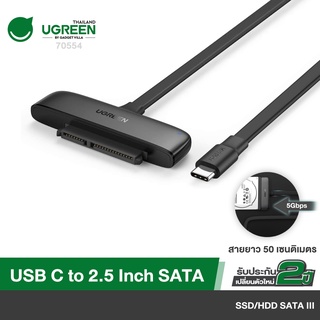 ภาพหน้าปกสินค้าUGREEN รุ่น 70554 SATA to USB C Adapter Cable for 2.5\" SSD and HDD Hard Drive 5Gbps SATA III UASP Thunderbolt 3 Compatib ซึ่งคุณอาจชอบราคาและรีวิวของสินค้านี้