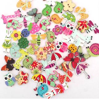 Animal Mixed Flower  For Children  Two Holes Sewing  Crafts  Scrapbooking Accessories Decorative Button
 Clothes