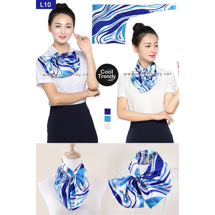 ภาพหน้าปกสินค้าCooltrendy ผ้าพันคอกึ่งสำเร็จรูป ผ้าพันคอยูนิฟอร์ม uniform Scarf (โทนสีฟ้า/น้ำเงิน) จากร้าน cooltrendy บน Shopee