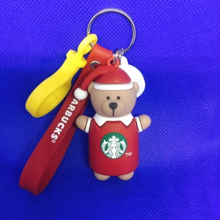 พวงกุญแจหมี Starbucks 💥สตาร์บัค 💥 ขนาด 8 cm 💥งานสวยมาพร้อมกล่องแพ็คเกจสีพาลเทลนะจ๊ะ
