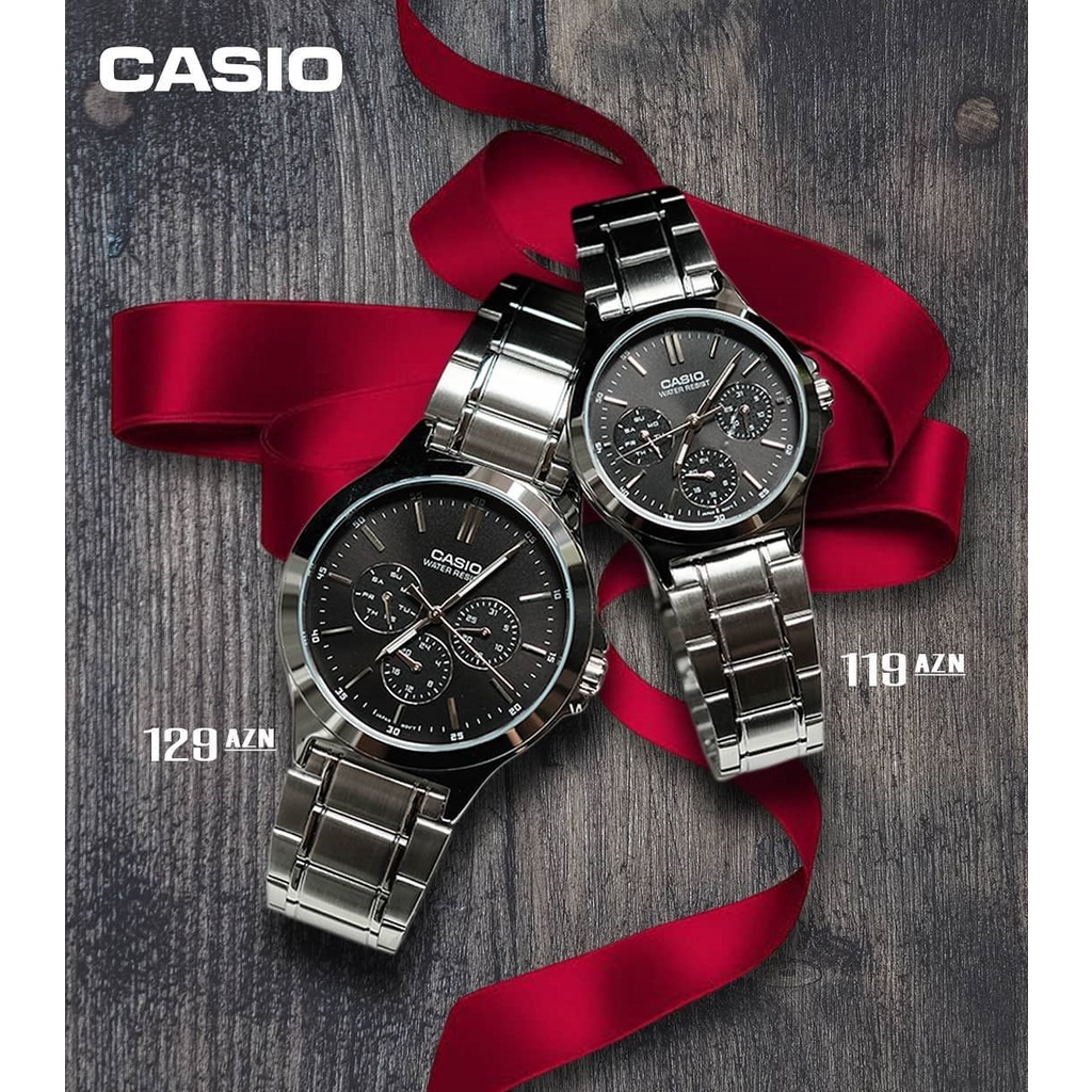 ภาพสินค้านาฬิกา Casio รุ่น LTP-V300D-1A นาฬิกาผู้หญิง สายแสตนเลสหน้าปัดสีดำ สวยหรู - มั่นใจ 100% รับประกันสินค้า 1 ปีเต็ม จากร้าน nalikaonlineshop บน Shopee ภาพที่ 8