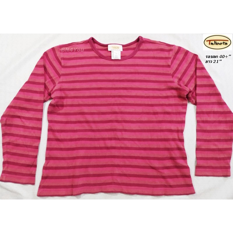 talbots-เสื้อครอป-สีแดงลาย-ไซส์-40-สภาพสวยเหมือนใหม่