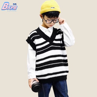 [BXPB] เสื้อกันหนาวลําลอง เสื้อกั๊กอินเทรนด์ แฟชั่นฤดูใบไม้ร่วง และฤดูหนาว สไตล์เกาหลี สําหรับเด็ก อายุ 3-15 ปี