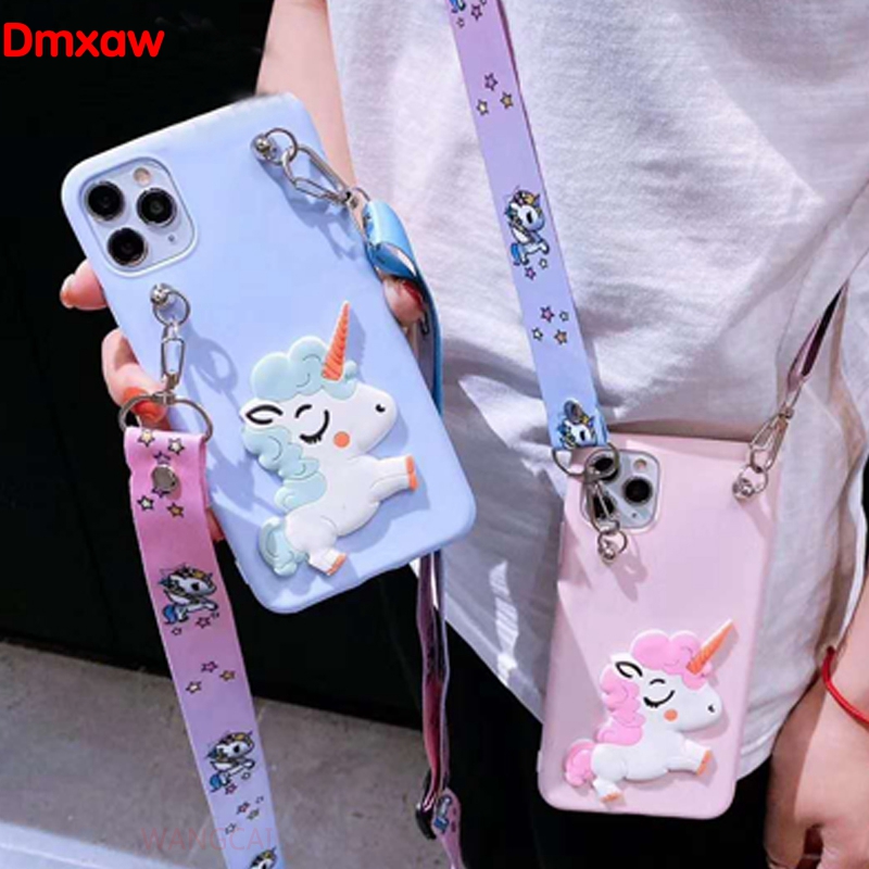 เคสโทรศัพท์มือถือแบบนิ่ม-ลายการ์ตูนดิสนีย์-มิกกี้-มินนี่-โดนัลด์-เดซี่-ยูนิคอร์น-พร้อมสายคล้อง-สําหรับ-samsung-galaxy-a73-a53-a33-a22-a32-m32-a13-5g-a22-m22-m32-a13-a12-m12-4g