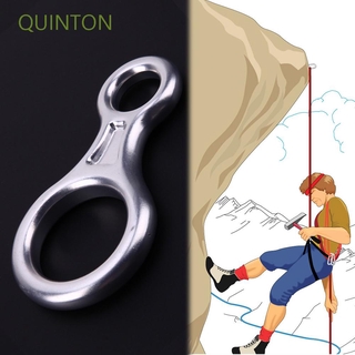 สินค้า Quinton แหวนอลูมิเนียมสีเงิน 8 ห่วง 35 Kn อุปกรณ์เสริมสําหรับปีนเขาหลากสี